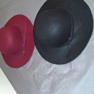 Elegant Black and Burgundy Women's Hats